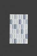 Blue and white geometric pattern 25x40cm wall tile (per box)