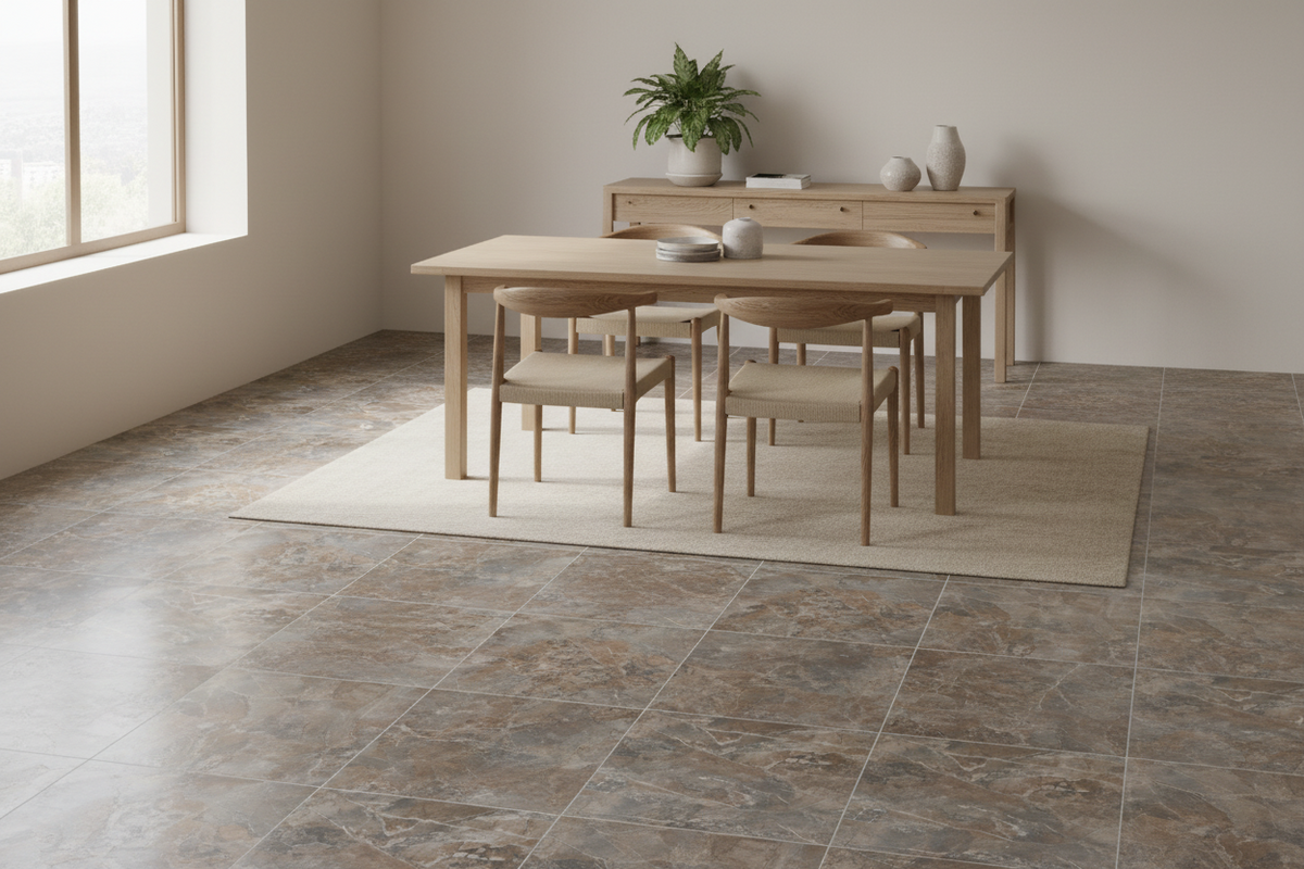 Marble patterned 40x40cm rustic tile (per box)
