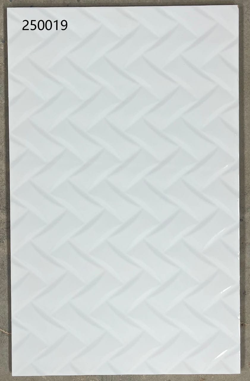 White zigzag finish 25x40cm wall tile(per box)