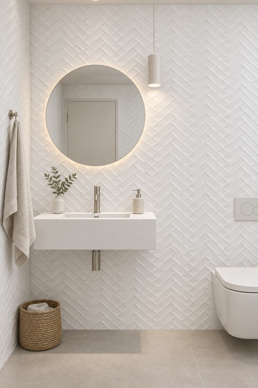 White zigzag finish 25x40cm wall tile(per box)