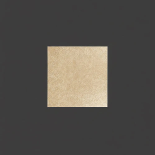 A square beige textured material swatch centered on a dark gray background.