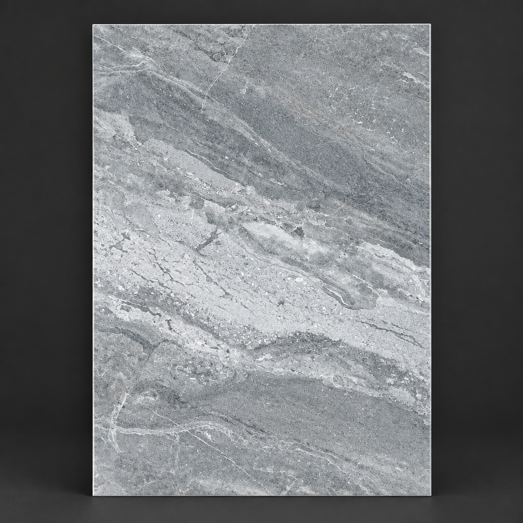 Grey & White Marble-Effect 25x40cm wall Tile (per box)