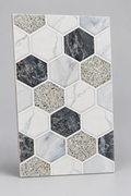 Honeycomb mixed marble & terrazzo 25x40cm wall tile (25x40cm)
