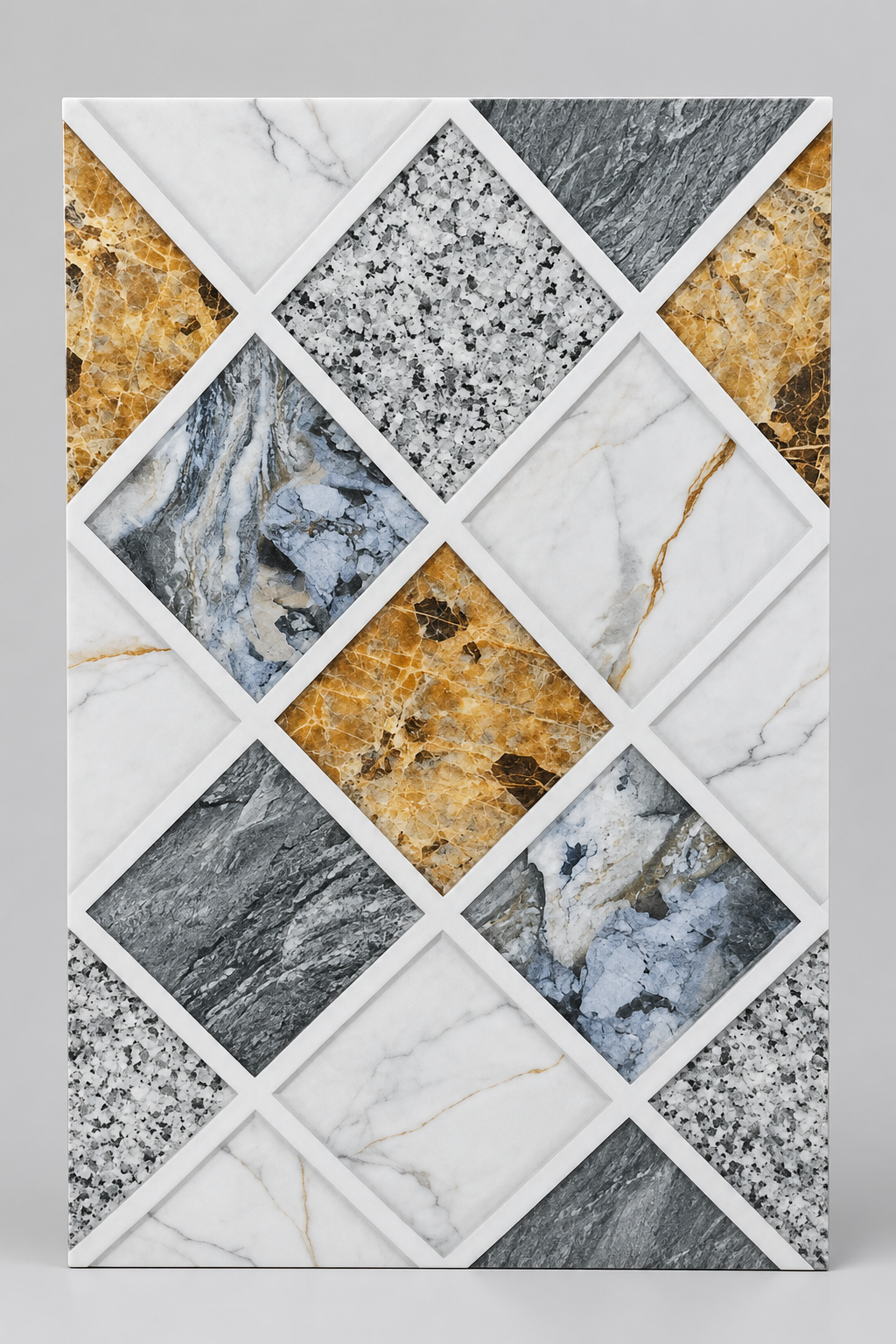 Diamond lattice mixed stone 25x40cm wall tile(per box)
