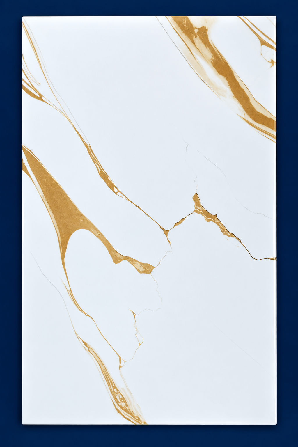 White and gold 25x40cm wall tile (per box)