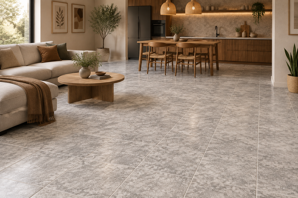 Grey stone finish rustic 40x40cm floor tile