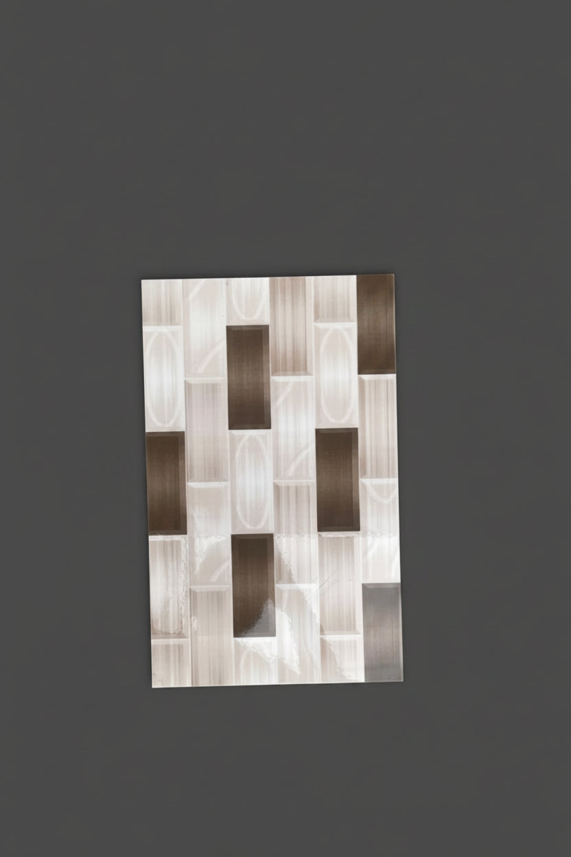 White, gray, and brown woven pattern 25x40cm wall tile (per box)