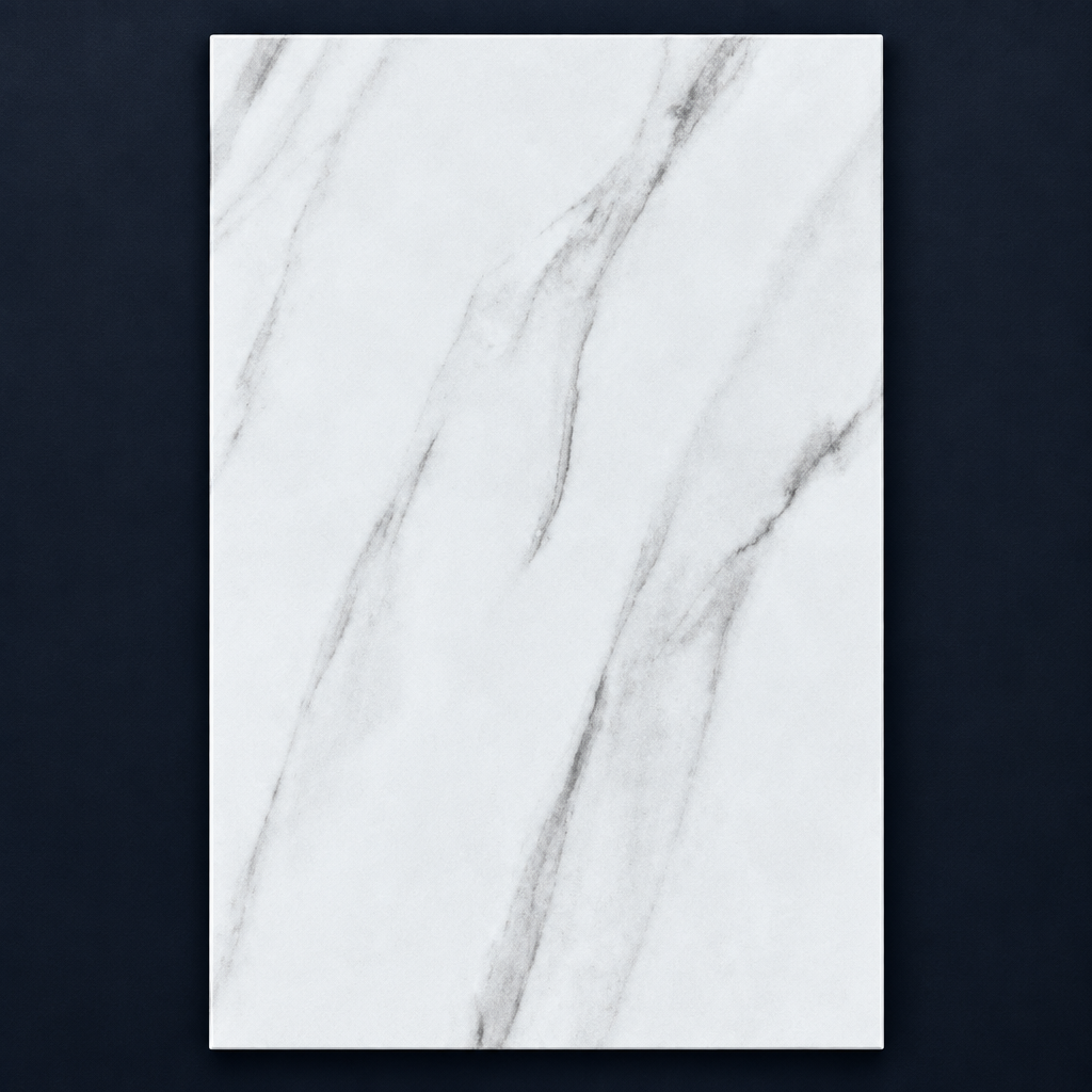 White and black marble finish 25x40cm wall tile (per box)