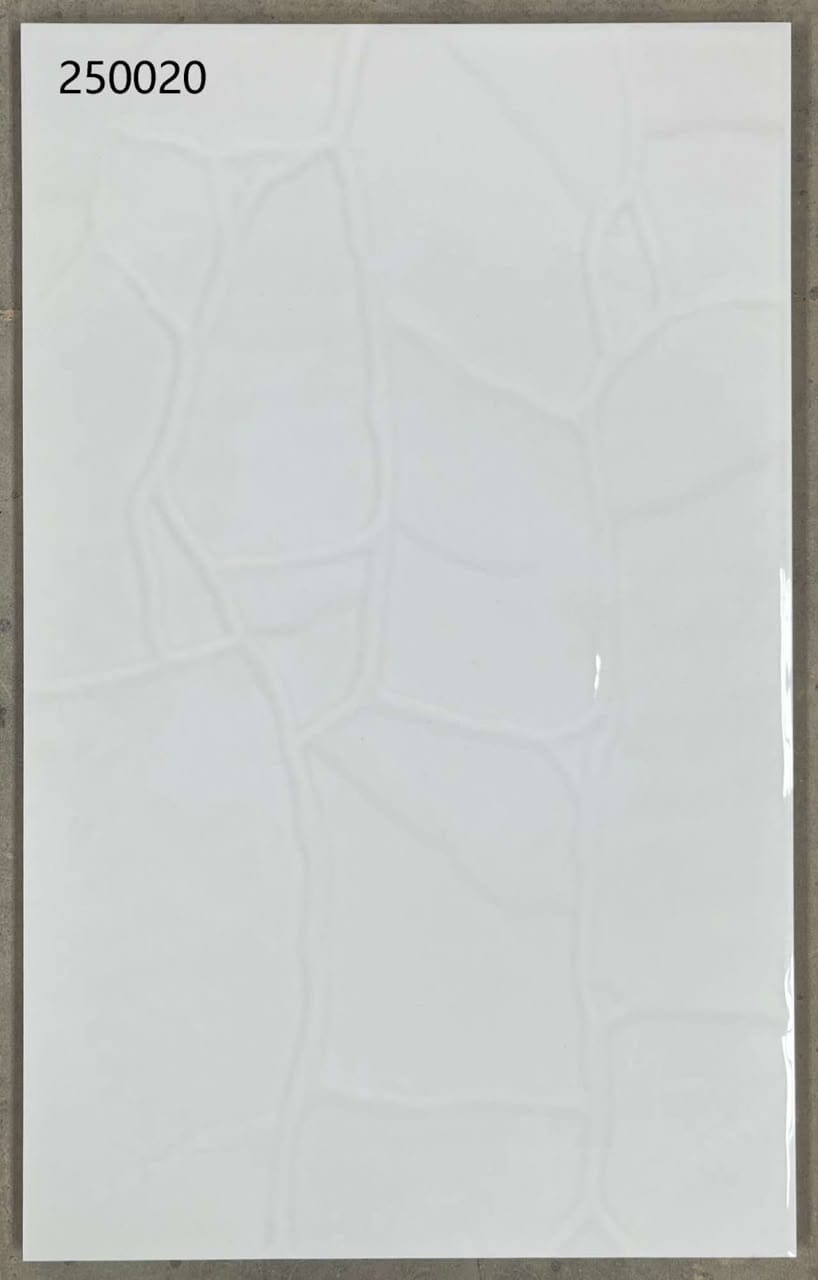 White patterned look 25x40cm wall tile (per box)