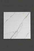 White marble-patterned POLISHED 40x40cm floor tile (per box)