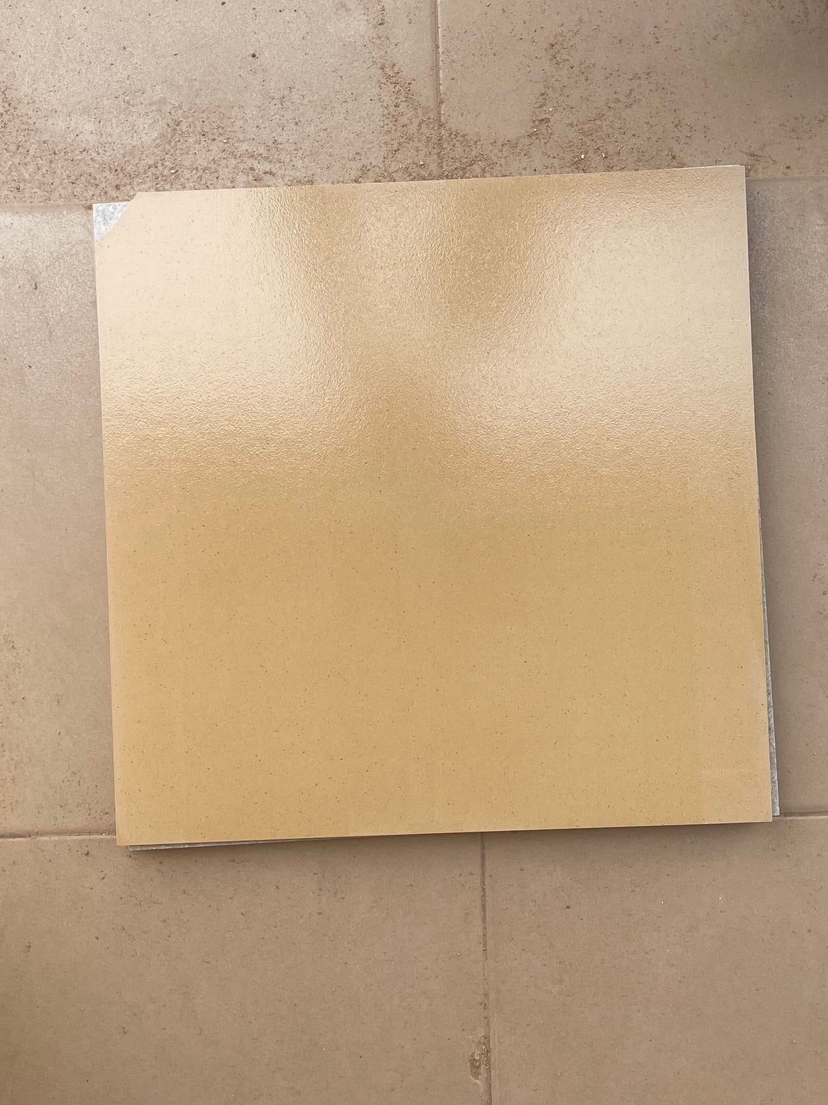 Beige ceramic unpolished 40x40cm tile