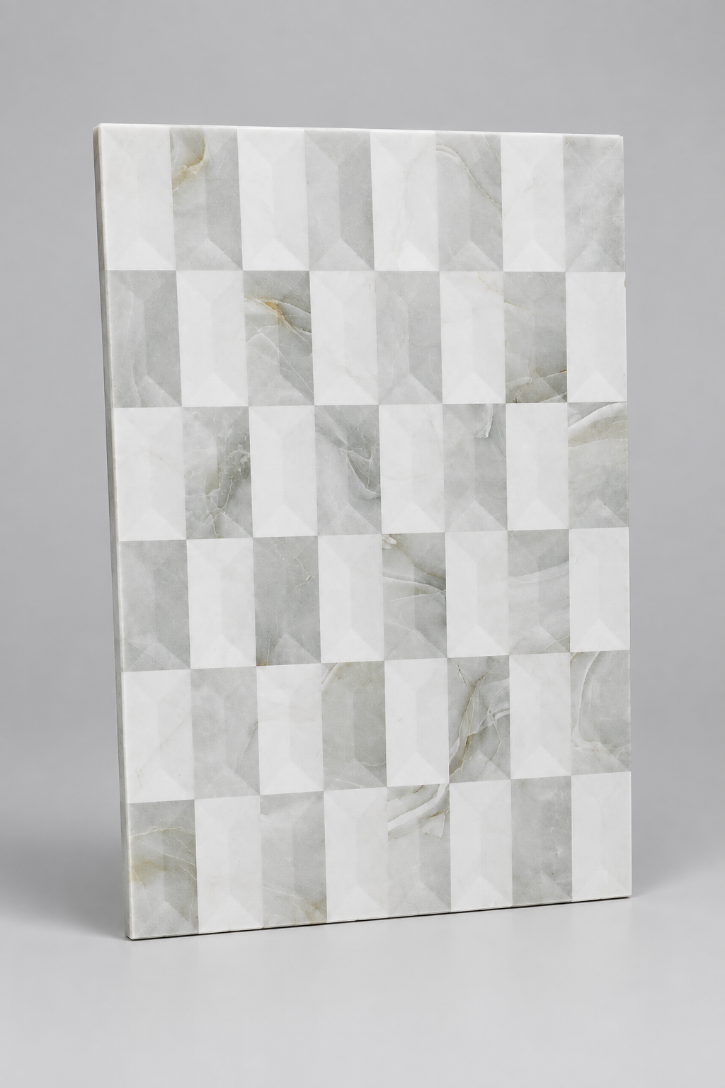 Light gray and white geometric 25x40cm wall tile(per box)