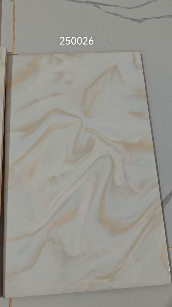 Creamy white (ivory) with soft beige 25x40cm wall tile (per box)