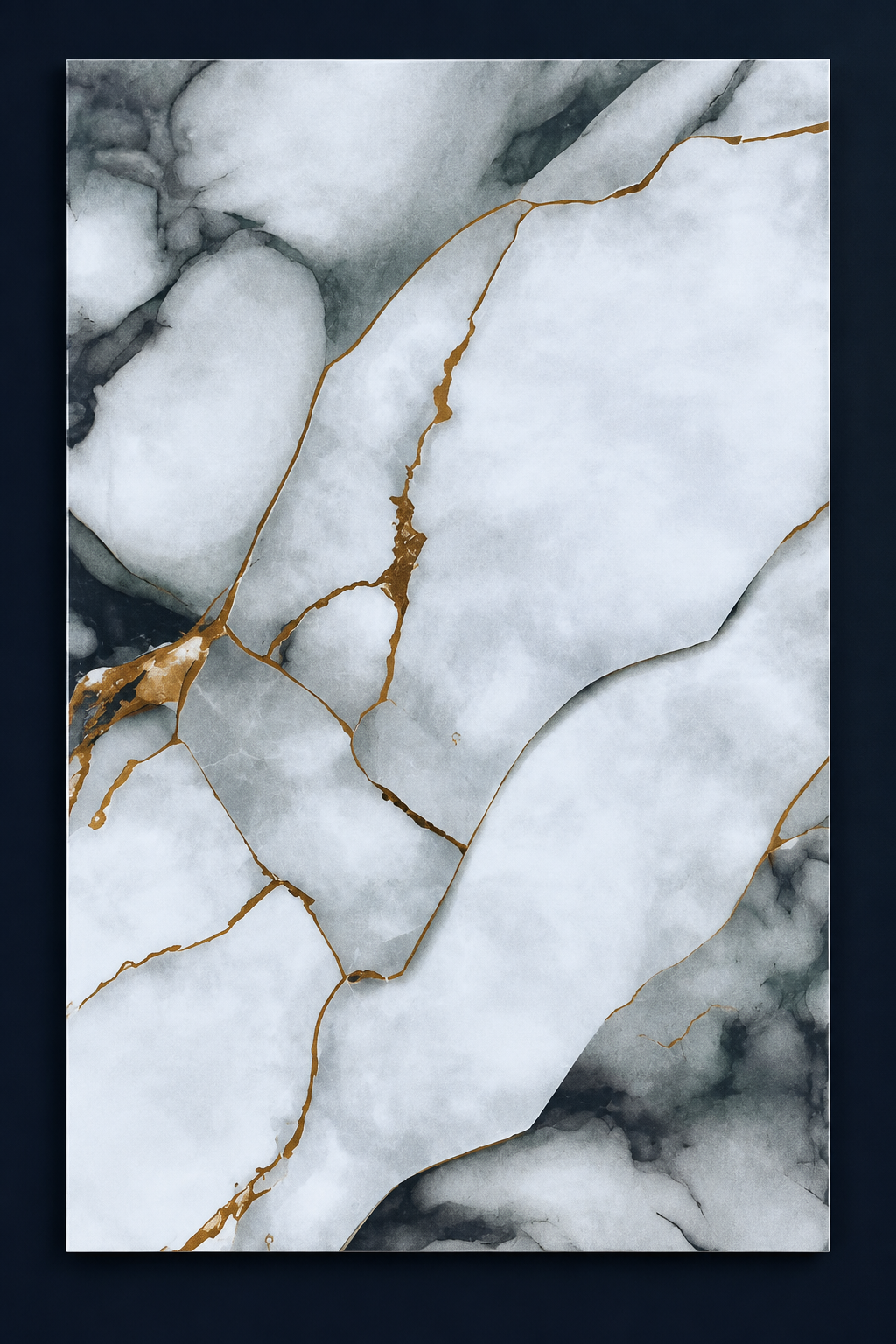 White with black and gold accents 25x40cm wall tile (per box)