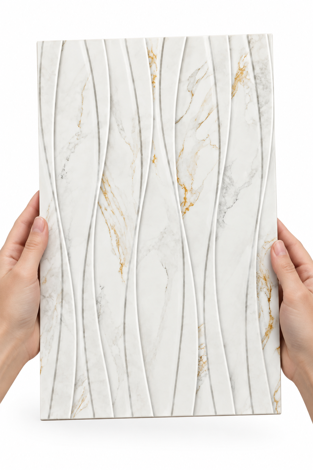 White with black flowing lines 25x40cm wall tile(per box)