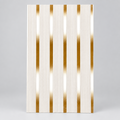 White & Gold Linear Stripe 25x40cm wall Tile